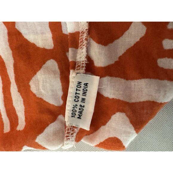 ROBERTA ROLLER RABBIT Lightweight V-Neck Pullover Tunic Shirt Orange Size Medium - Picture 9 of 10